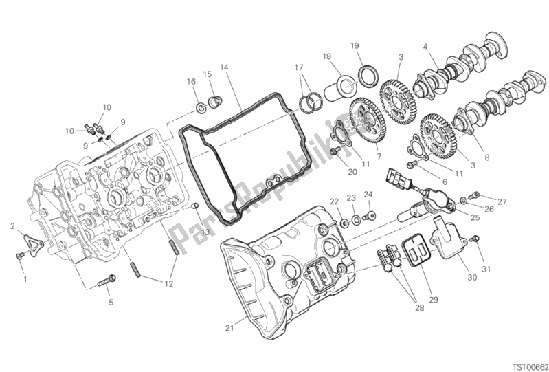 Tutte le parti per il Testa Anteriore - Sistema Di Distribuzione del Ducati Superbike Panigale V4 Specale Thailand 1100 2019
